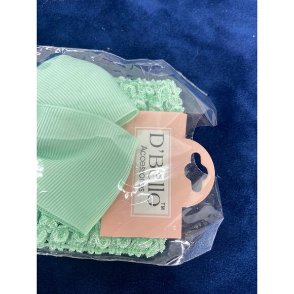 d'Bello Accessories Mint Green Infant Girl Headband With Bow - Picture 3 of 6